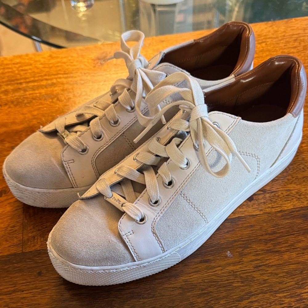 Coach Cream and Brown Women's Sneakers